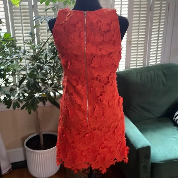 Allison Joy orange crochet dress - Picture 3 of 4